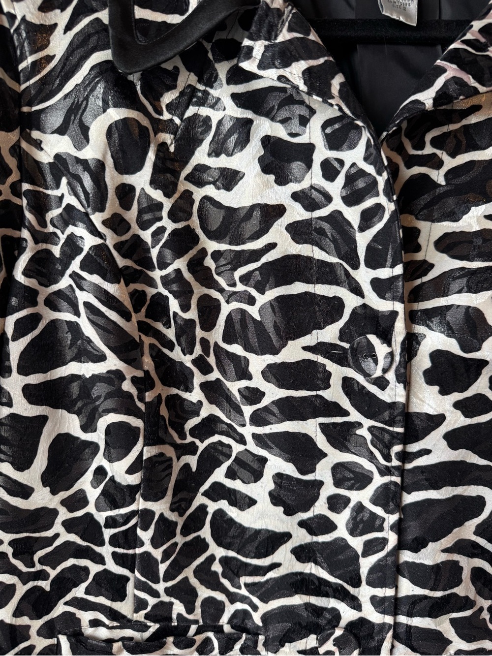 Chicos Black & White Animal Print Blazer - Picture 2 of 6